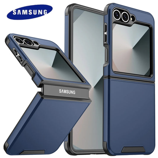 Capa protetora original de luxo, fina e fosca, para Samsung Galaxy Z Flip 7 6 5 4, compatível com carregamento sem fio e à prova de choque.