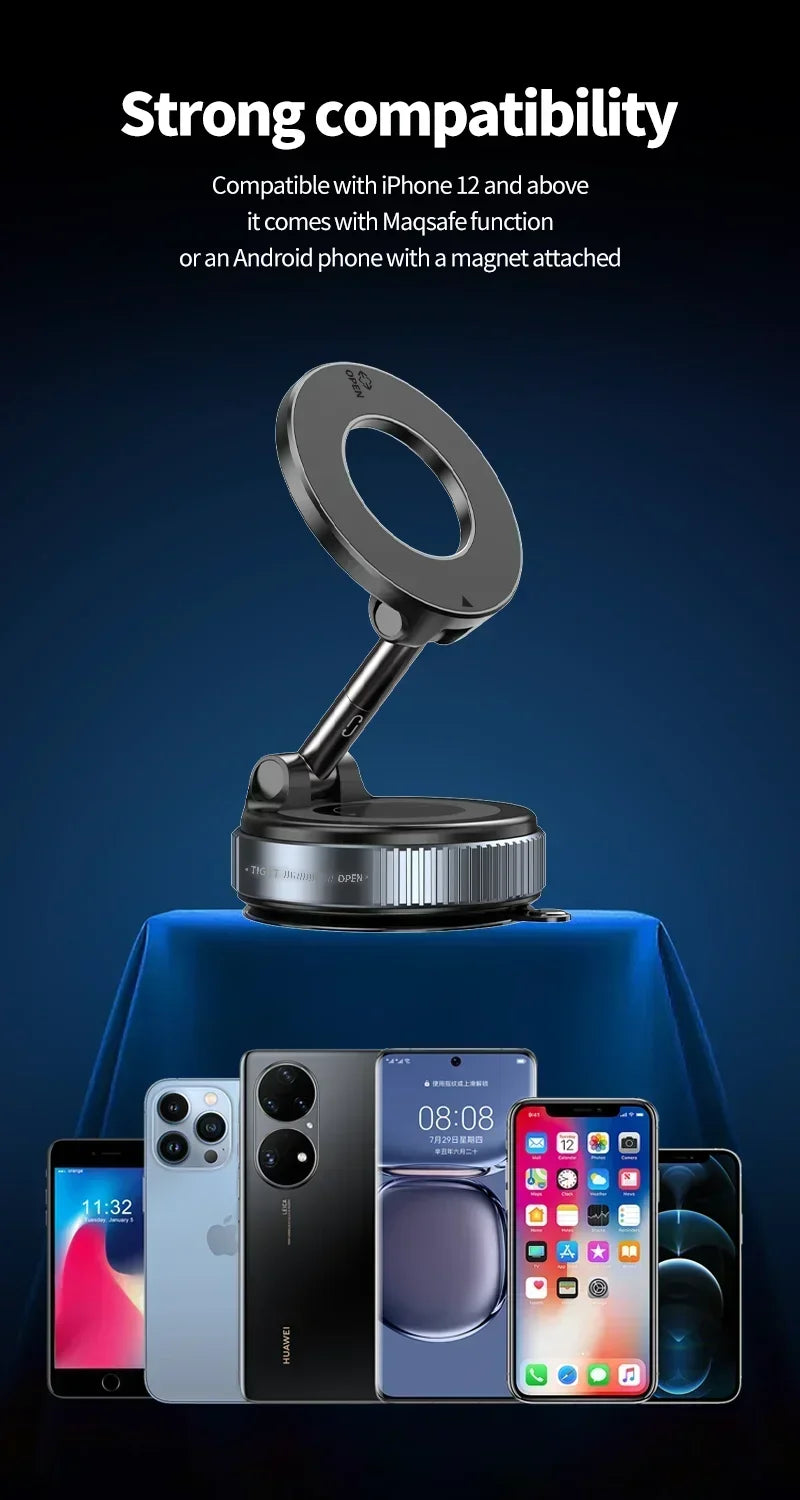 Xiaomi Strong Magnetic Phone Holder Foldable Design 360° Adjustable Vacuum Car Mount For Cell Phone For iphone Live Streaming